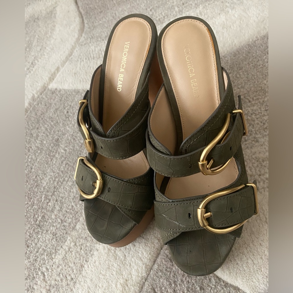 Veronica Beard Garrick Platform Slide Sandal In K… - image 3